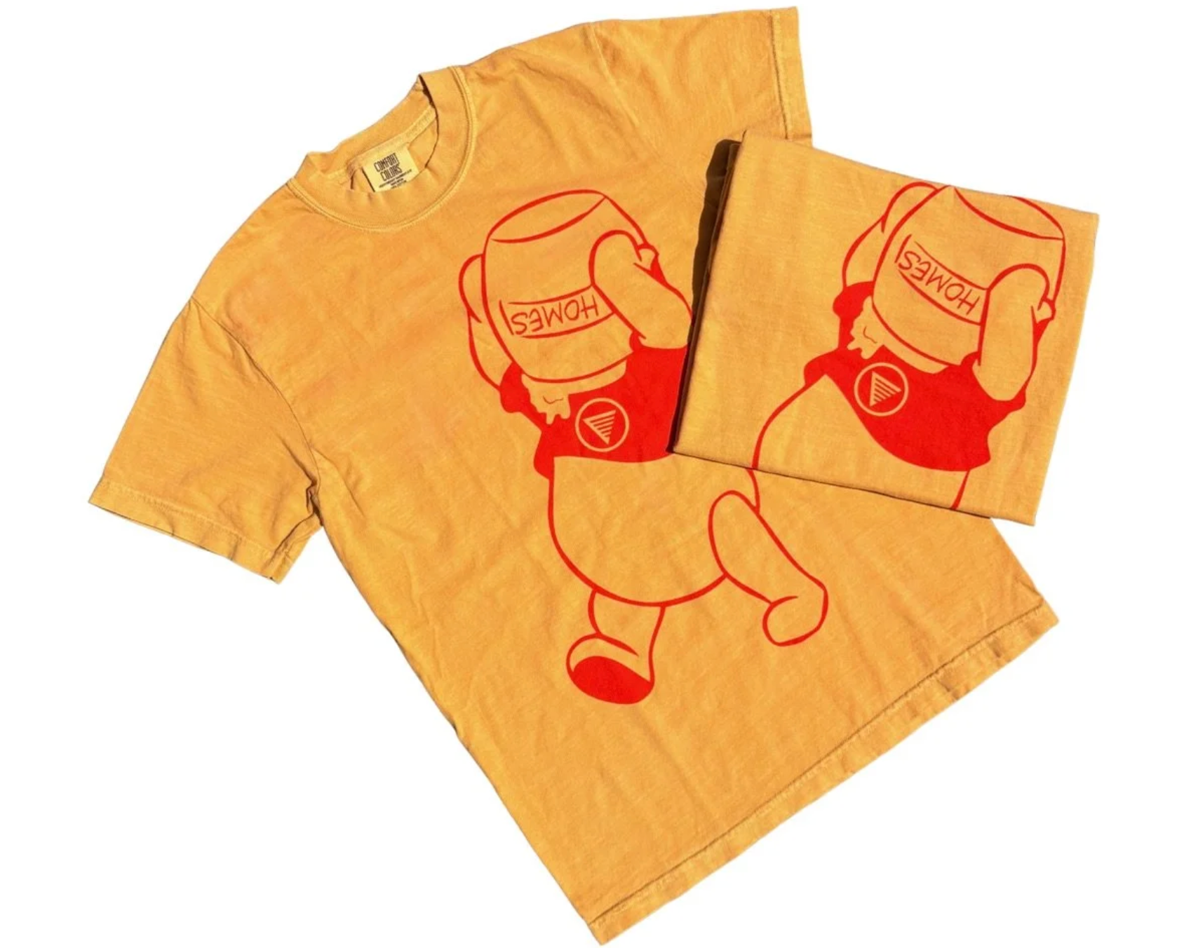 POOH BEAR SHIRT - YELLOW/RED